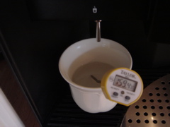 Hot water temp reading